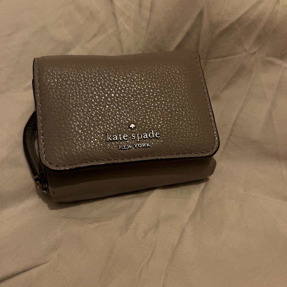 Kate Spade Gray Pebble Leather Wallet
